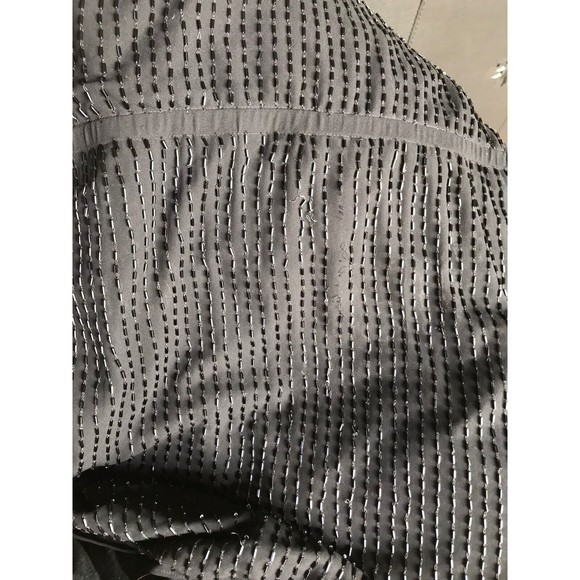 Ann Taylor Black Dropped Waist Cocktail Dress 10 Beads - Picture 9 of 11